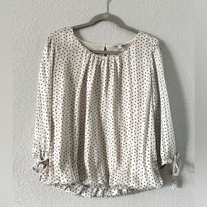 Blousology Shiny Speckled Ivory Dress Shirt